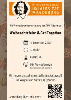 Flyer Weihnachtsfeier Get Together Promovierende